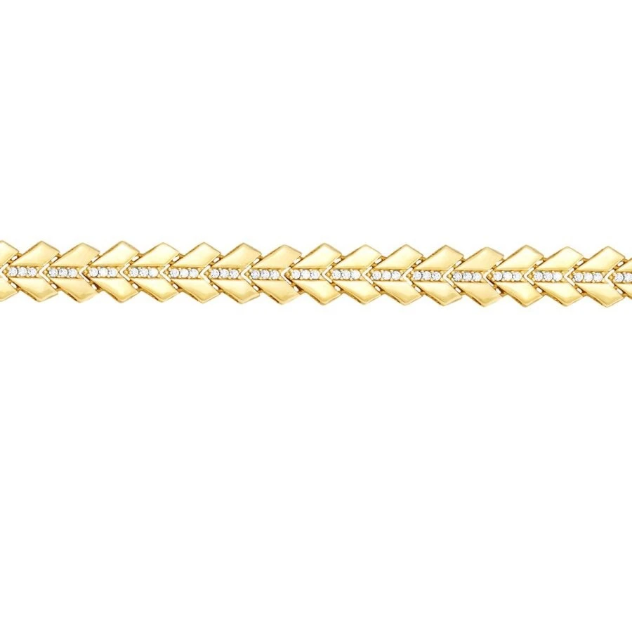 Altın Taşlı Üçgen Bileklik - 2