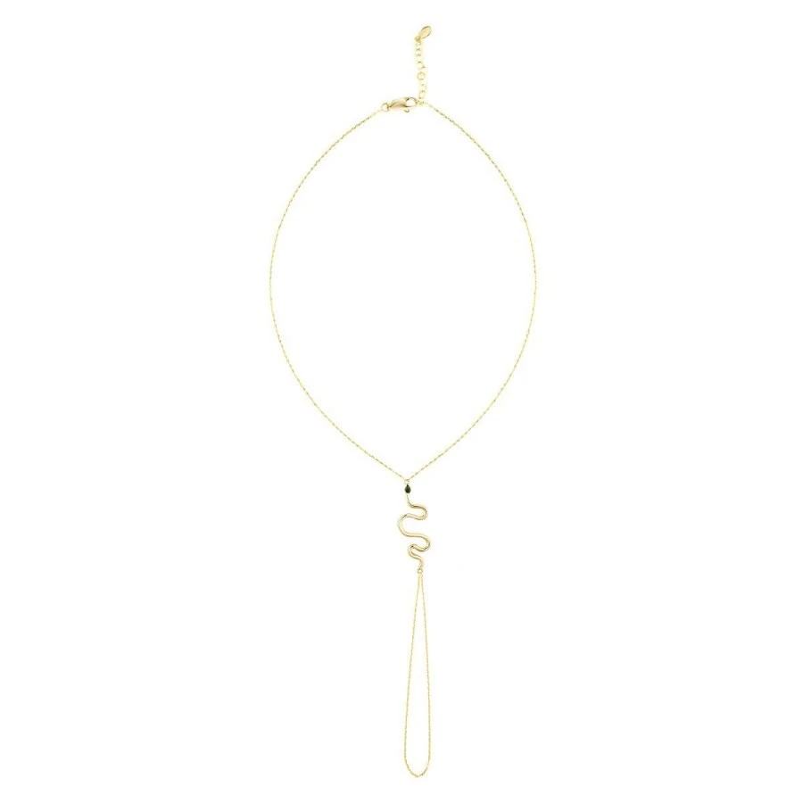 Altın Taşlı Yılan Şahmeran Bileklik - 1