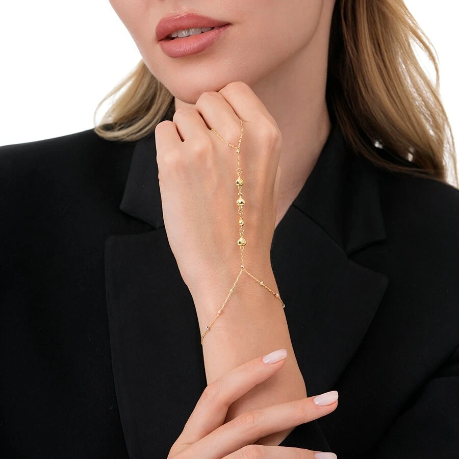 Altın Top Kalp Şahmeran Bileklik - 3