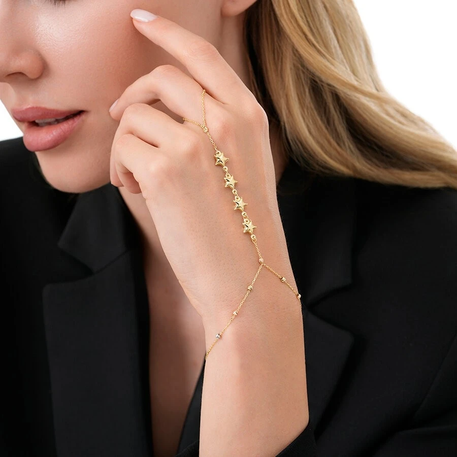 Altın Top Yıldız Şahmeran Bileklik - 3