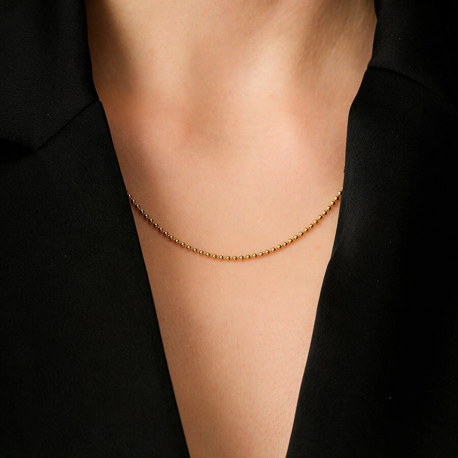 Altın Trend Top Zincir Kolye - 3