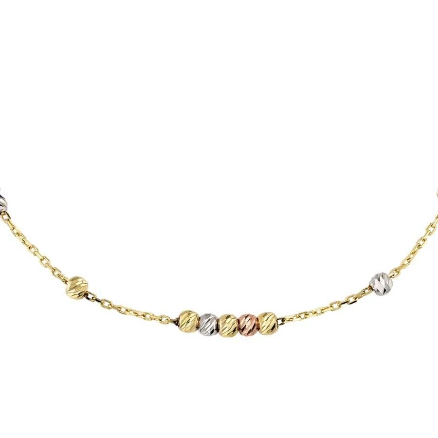 Altın Üç Renk Sıra Top Bileklik - 2