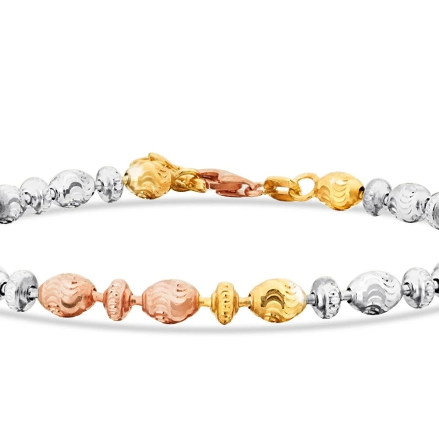 Altın Üç Renk Top Bileklik - 2