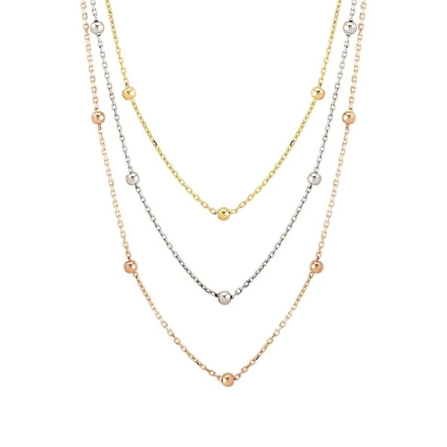 Altın Üç Renk Top Kolye - 2