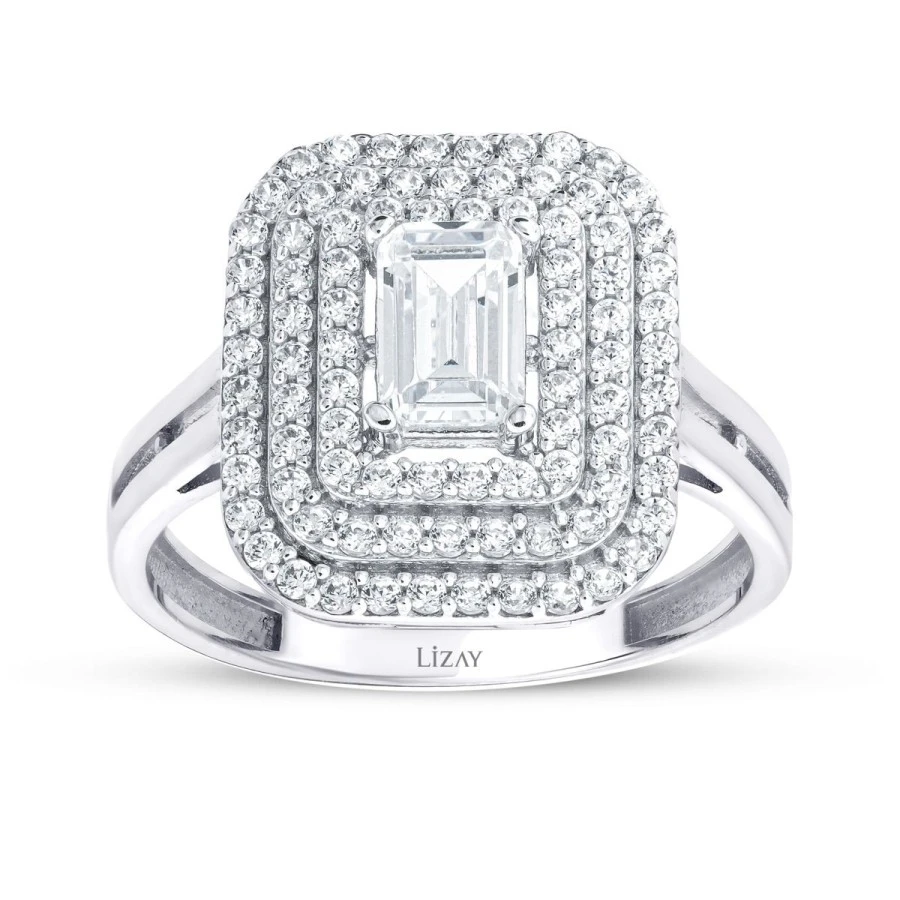 Altın Üç Sıra Baget Yüzük - 1