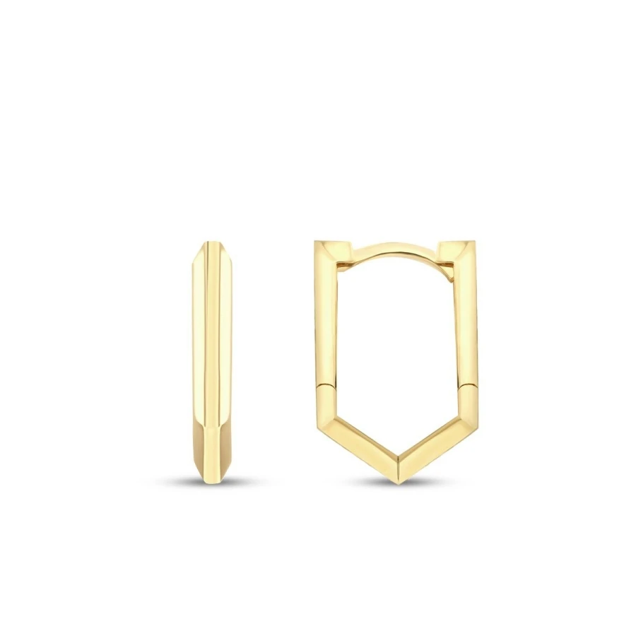 Altın Üçgen Detaylı Küpe - 1