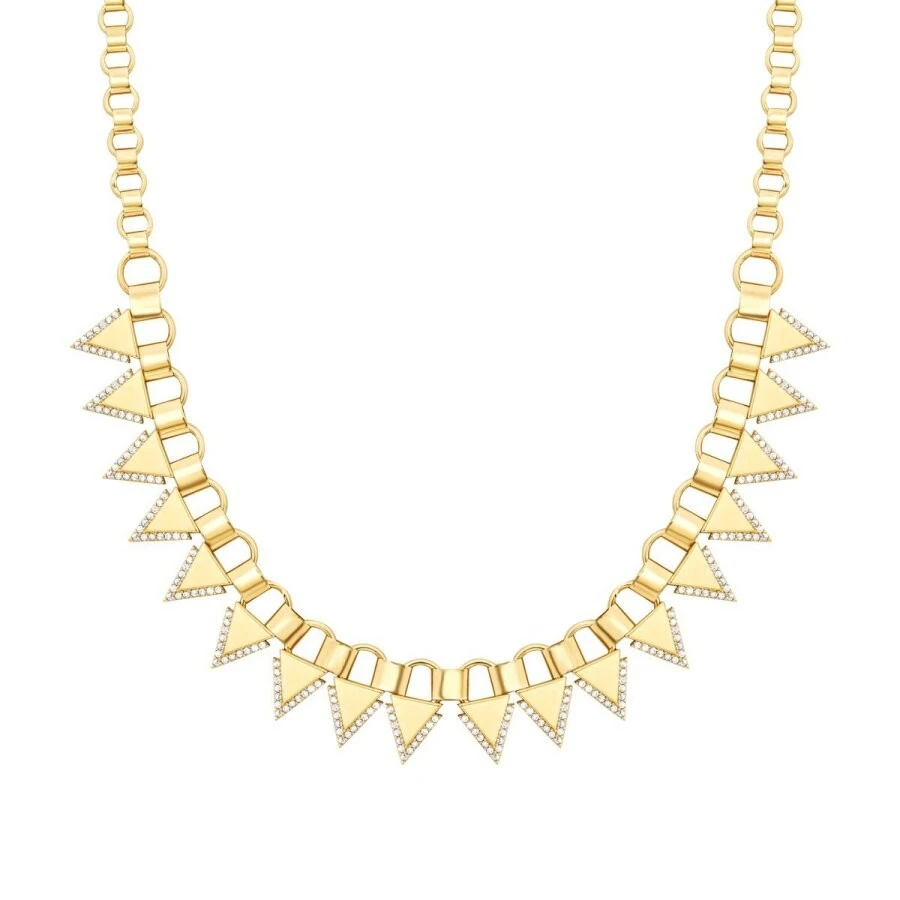 Altın Üçgen Taşlı Gerdanlık - 1