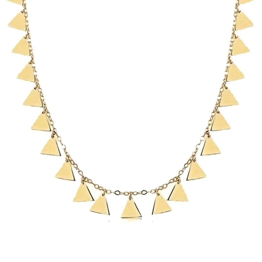 Altın Üçgen Zincir Kolye - 2