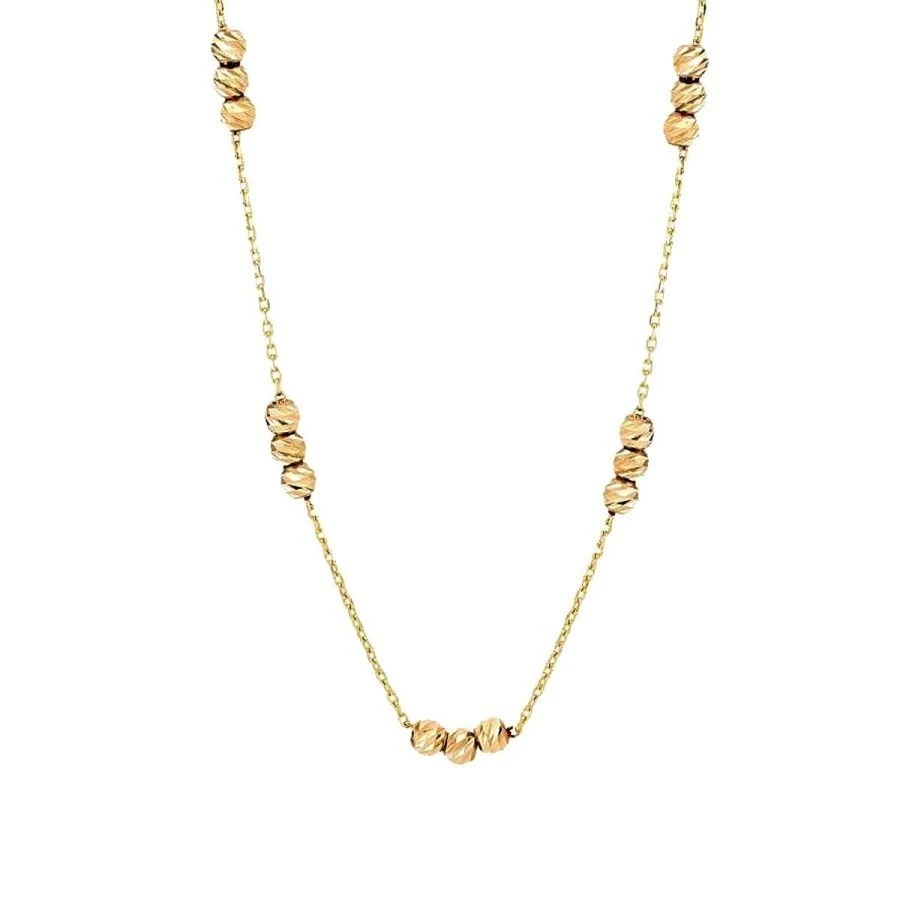 Altın Üçlü Top Zincir Kolye - 1