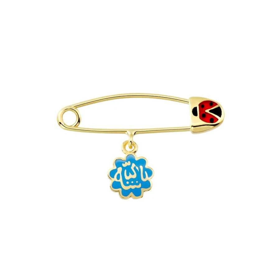 Altın Uğur Böceği Bebek Yaka İğnesi - 1