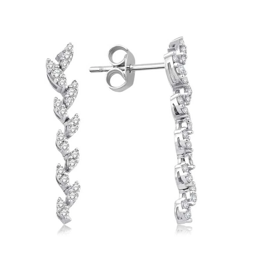 Altın Yaprak Küpe - 1