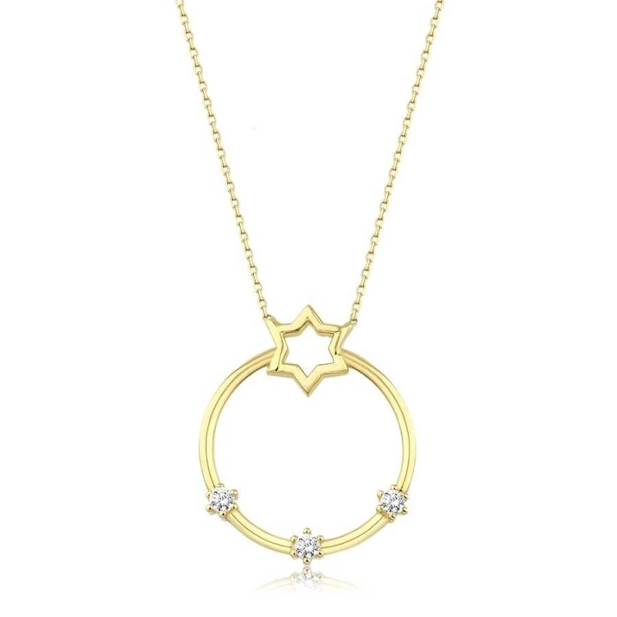Altın Yıldız Çemberi Kolye - 1