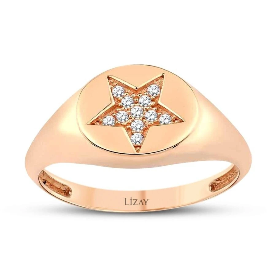 Altın Yıldız Taşlı Yüzük - 1