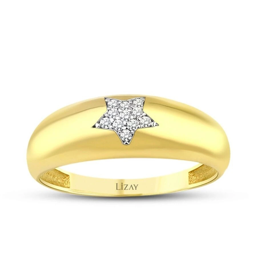 Altın Yıldız Taşlı Yüzük - 1