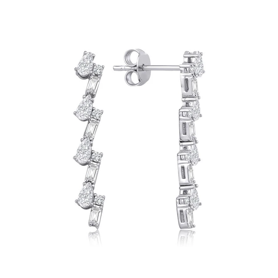 Altın Zikzak Baget Küpe - 1