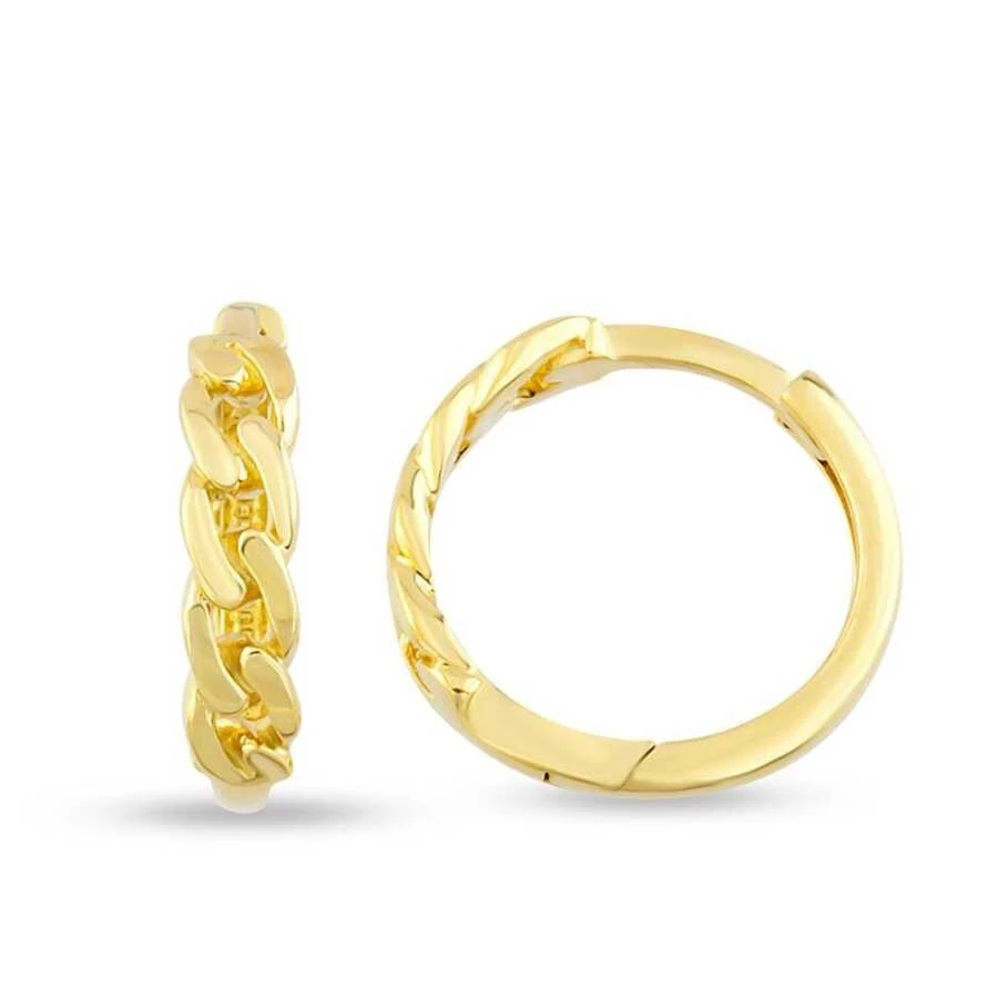 Altın Zincir Halka Küpe - 1